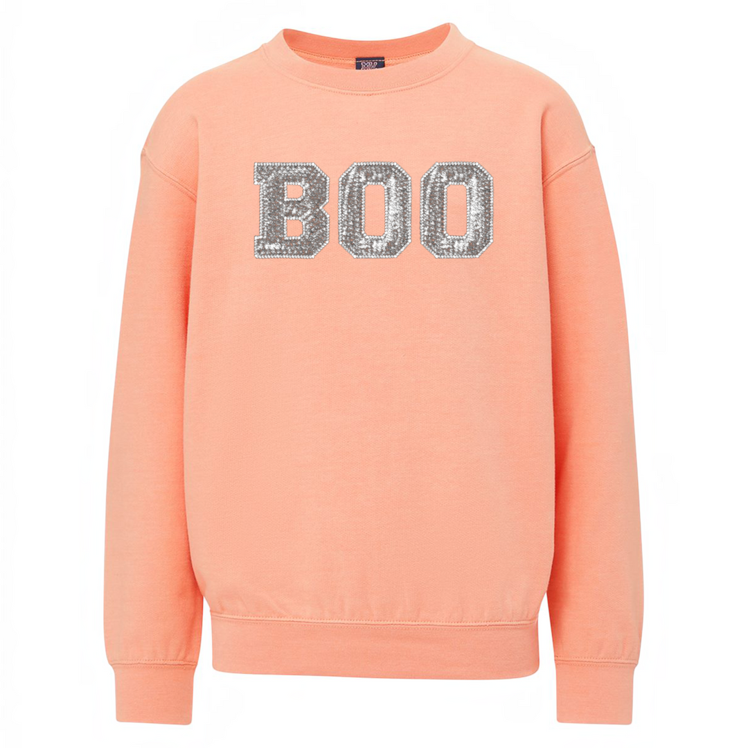 Faux Sparkle BOO Sweatshirt