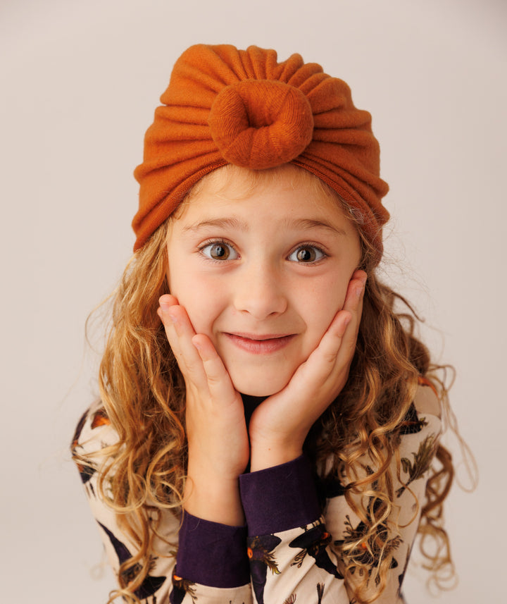 Janean | Saffron | Cashmere Sweater Headwrap - Bunny Knots