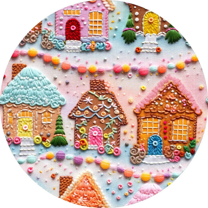 Gingerbread Town | 3D Print Women's Bamboo Loungewear Set - Bunny Knots