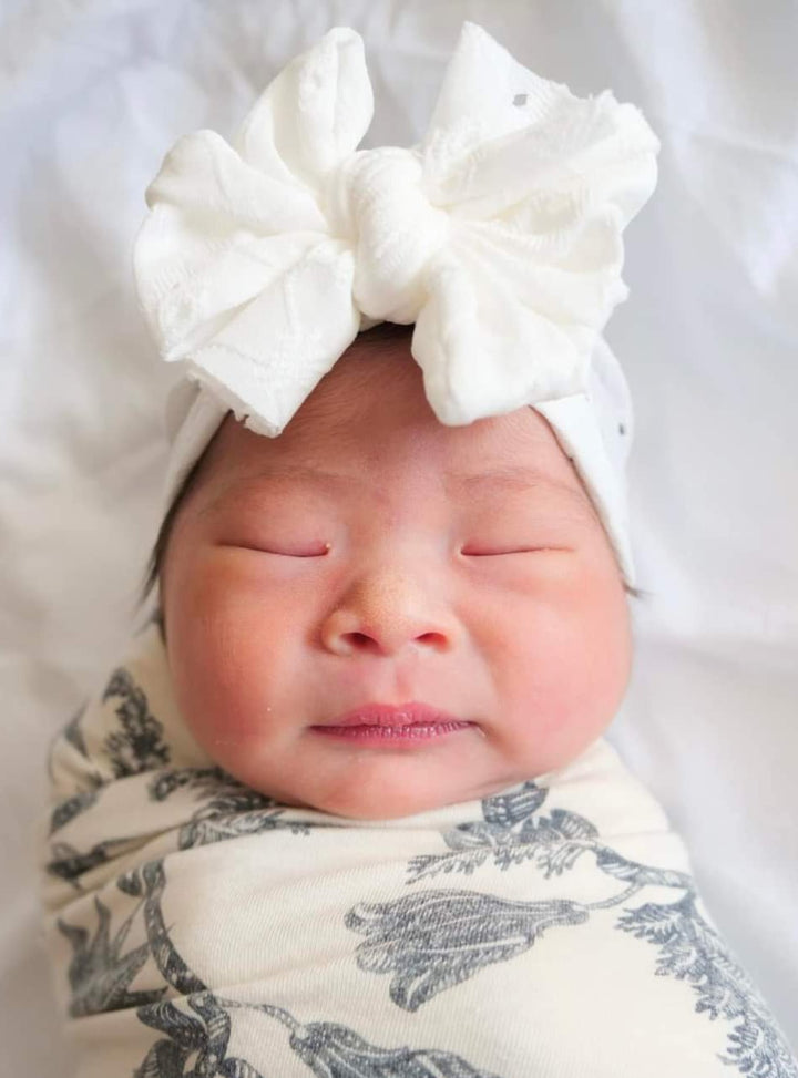 Halo | Creamery White | Eyelet Headwrap - Bunny Knots