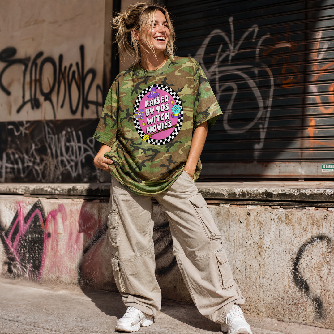 Raised By 90's Witches Luxe Oversized Drop Sleeve T-Shirt