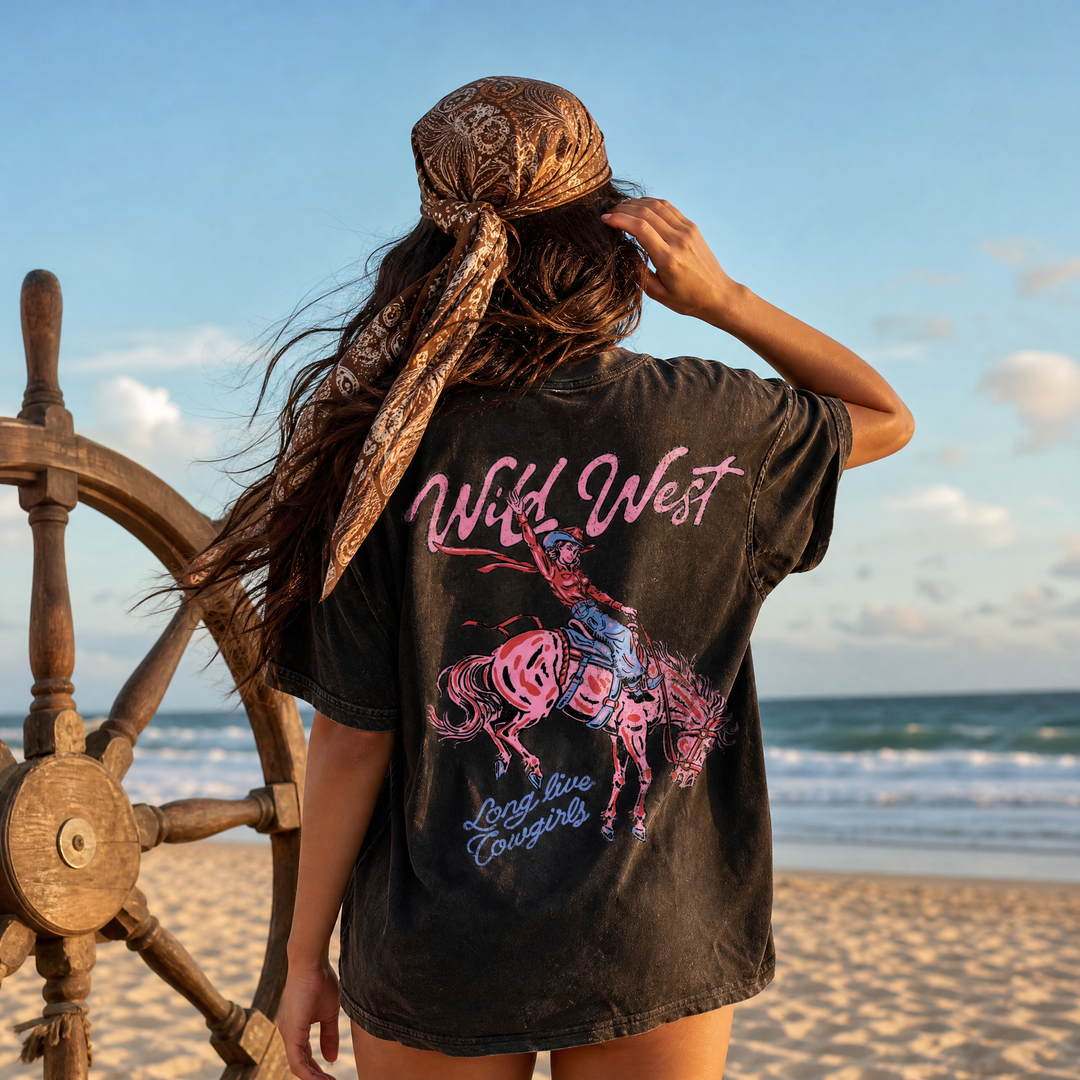 Long Live Cowgirls Luxe Grunge Wash T-Shirt