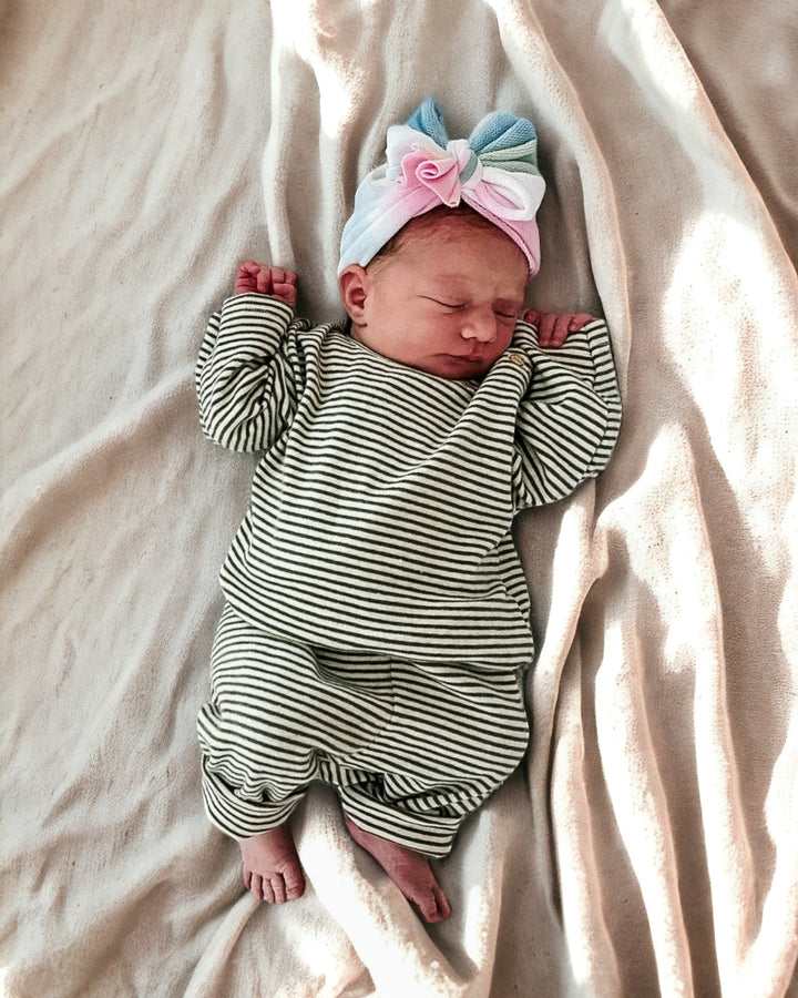 Jazi | Pastel Tie Dye | French Terry Headwrap - Bunny Knots