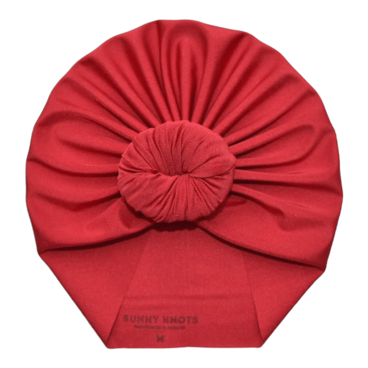 Aislin | Million Dollar Red | Swim Headwrap - Bunny Knots