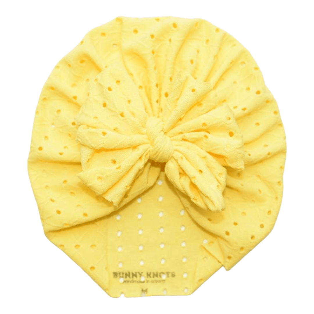 Suraia | Lemon Twist | Eyelet Headwrap - Bunny Knots