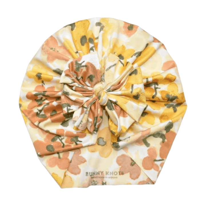 Stevie Kaye | Retro Floral | Classic Headwrap - Bunny Knots