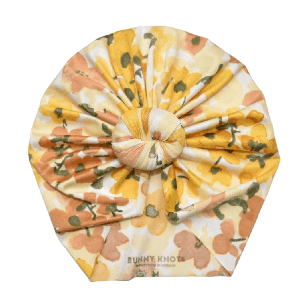 Stevie Kaye | Retro Floral | Classic Headwrap - Bunny Knots