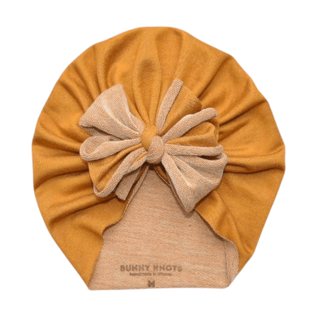 Bjork | Vintage Mustard | French Terry Headwrap - Bunny Knots