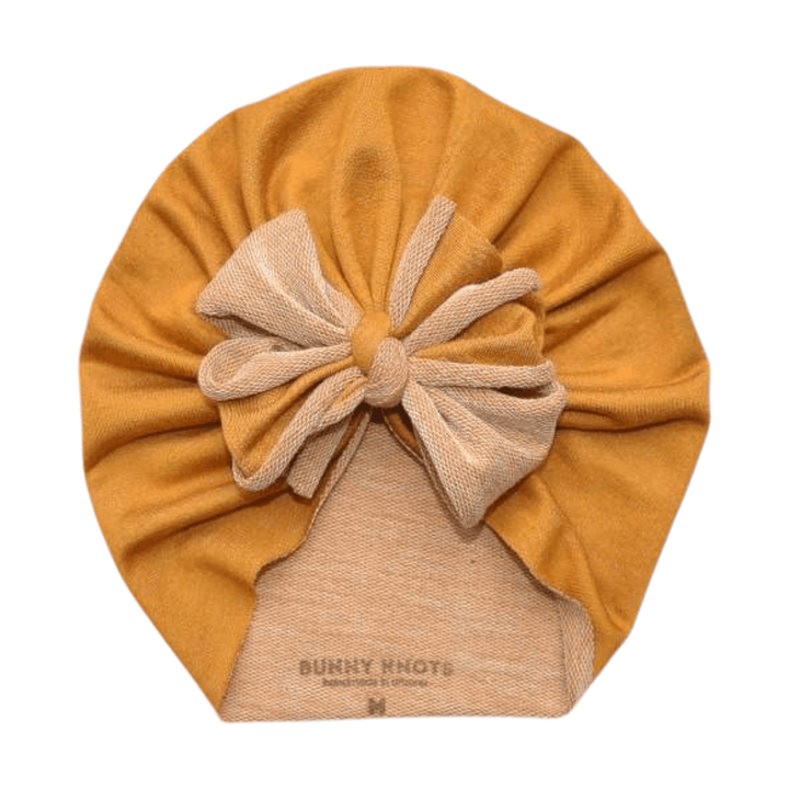 Bjork | Vintage Mustard | French Terry Headwrap - Bunny Knots