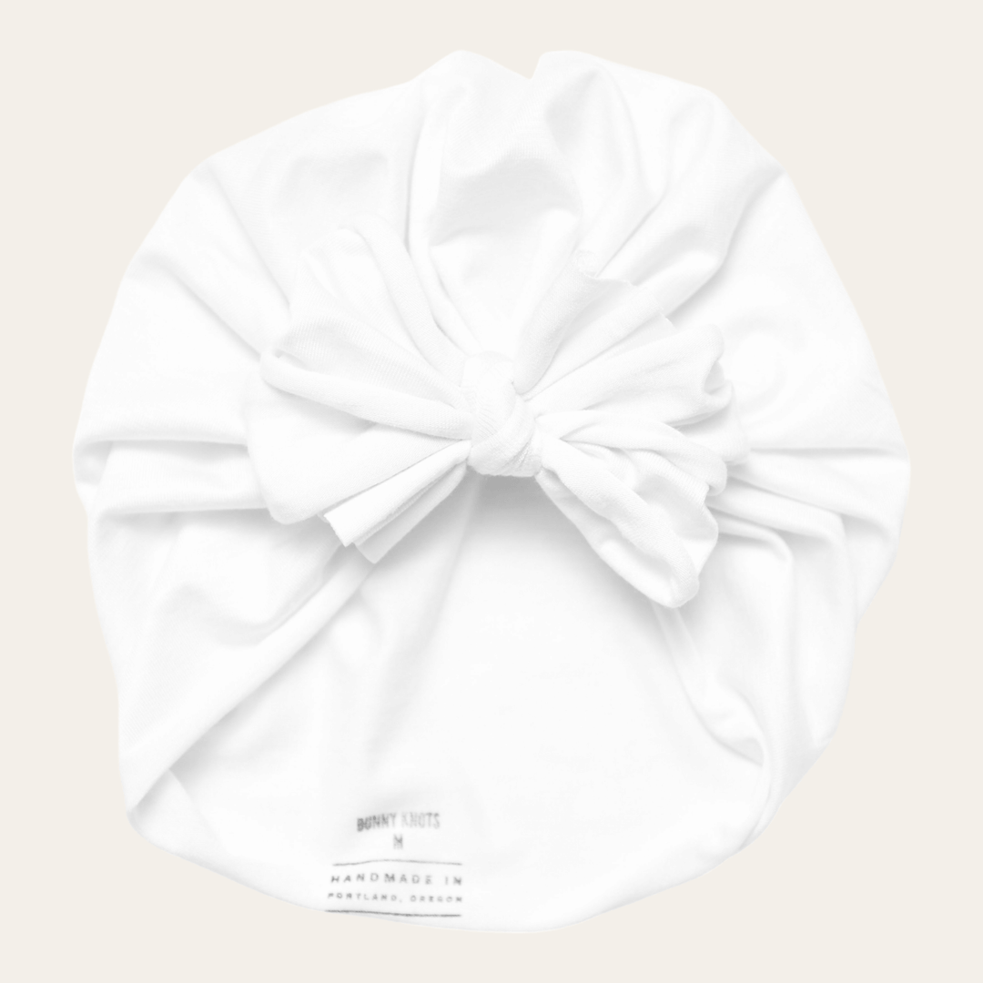 Betty | Modern White | Classic Headwrap - Bunny Knots