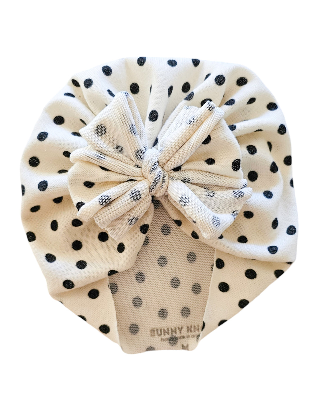 Billie | Ivory & Black Polka | Sweater Headwrap - Bunny Knots