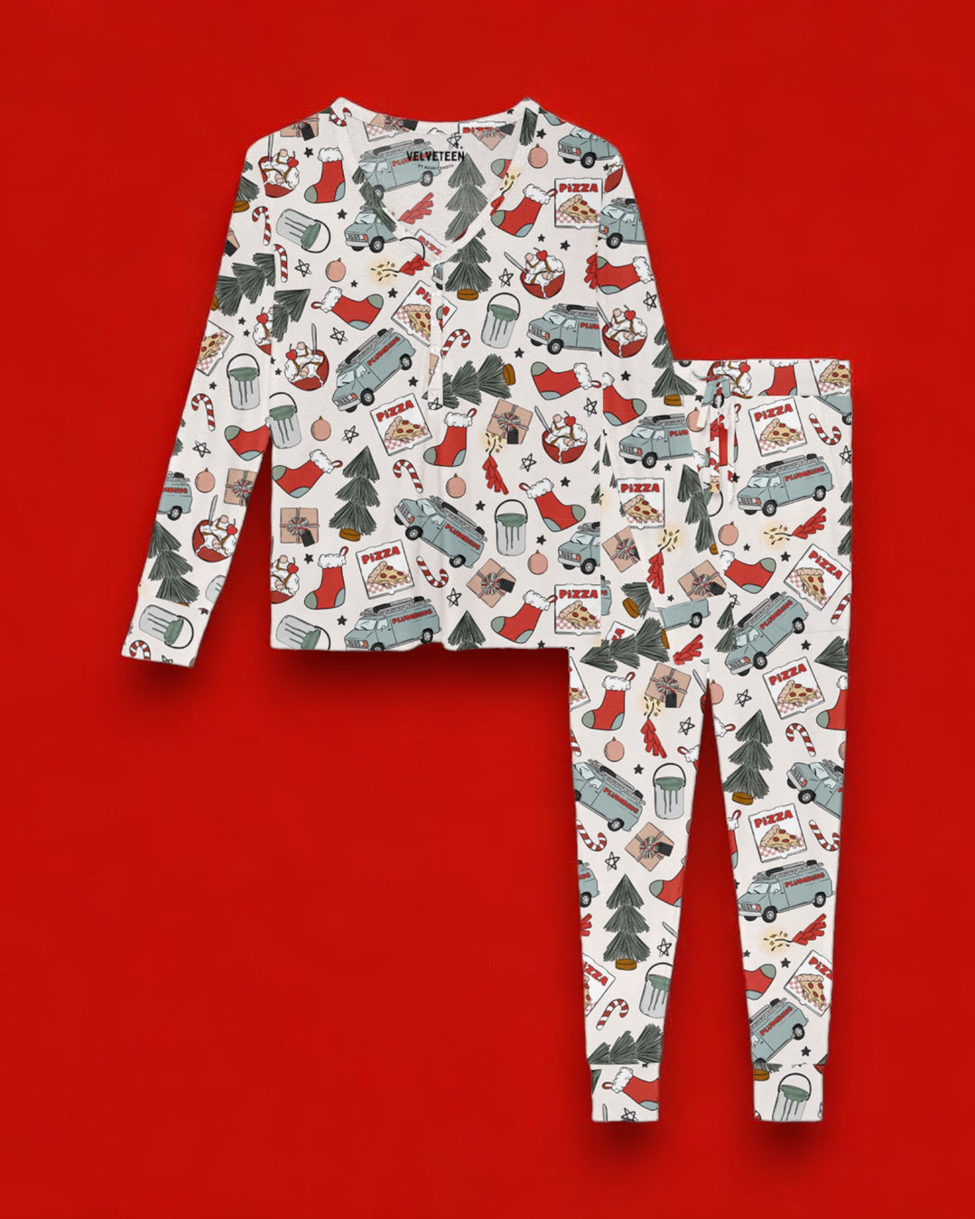 Home Alone | Women's Bamboo Loungewear Set - Bunny Knots