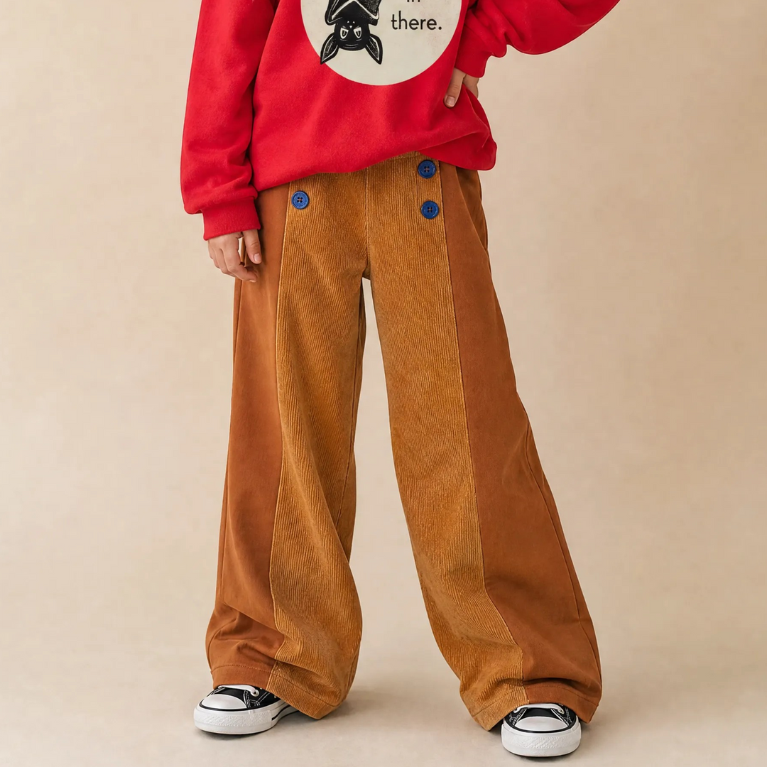Girls Brown Sugar Corduroy Tencel Slacks