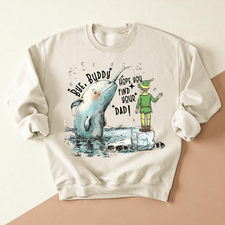 Bye, Buddy Crewneck Sweatshirt - Bunny Knots