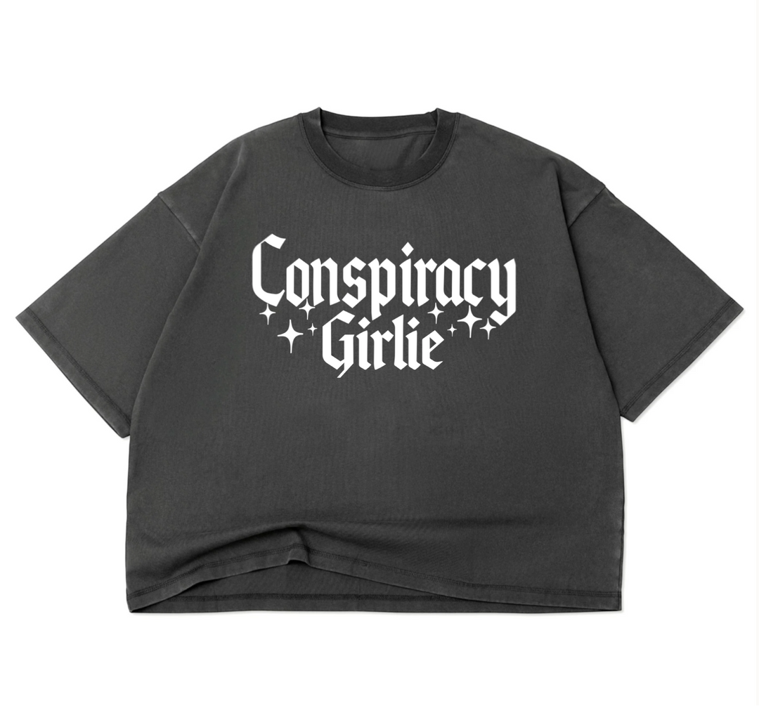 Conspiracy Girlie Luxe Crop Oversized Drop Sleeve T-Shirt