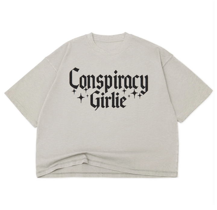 Conspiracy Girlie Luxe Crop Oversized Drop Sleeve T-Shirt