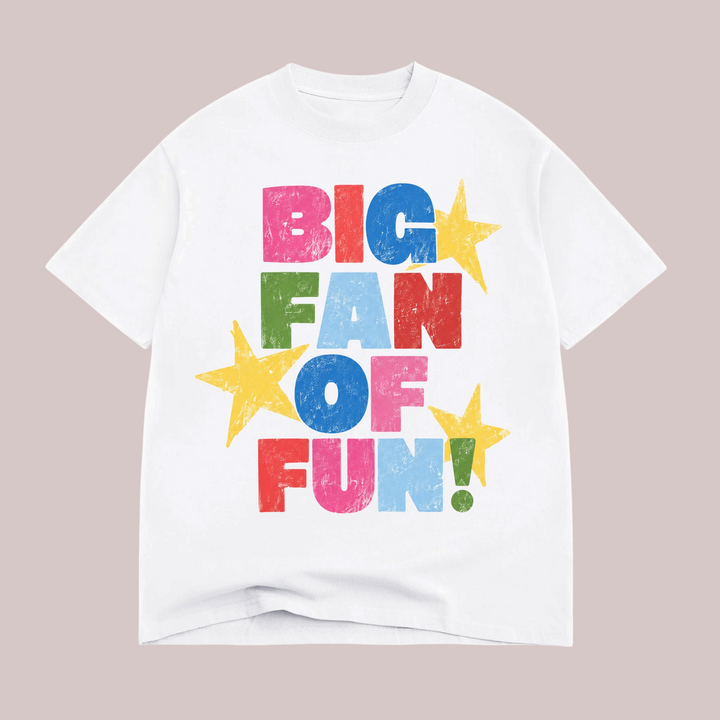Big Fan Of Fun Luxe Drop Sleeve T-Shirt