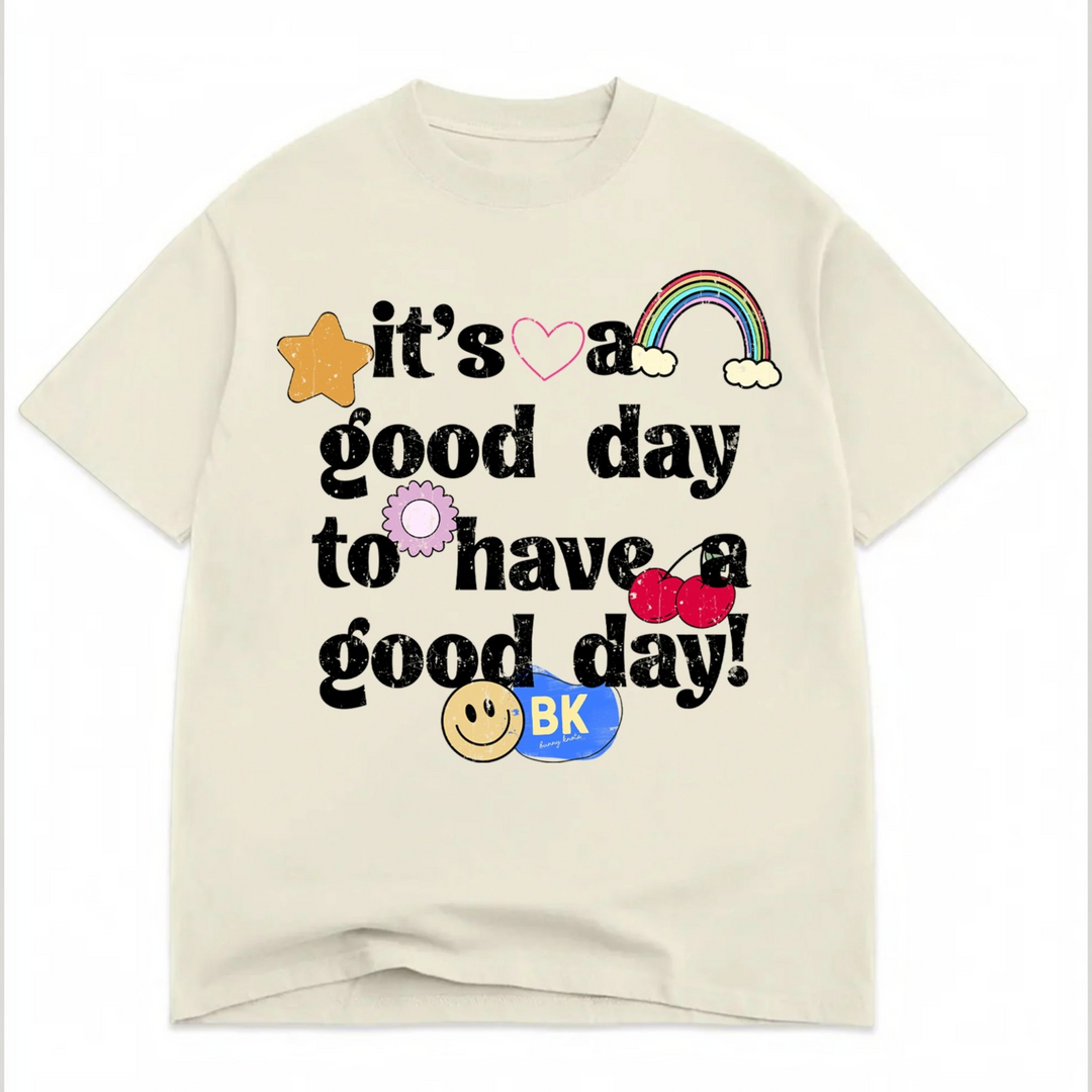 Have A Good Day Luxe Oversized Drop Sleeve T-Shirt
