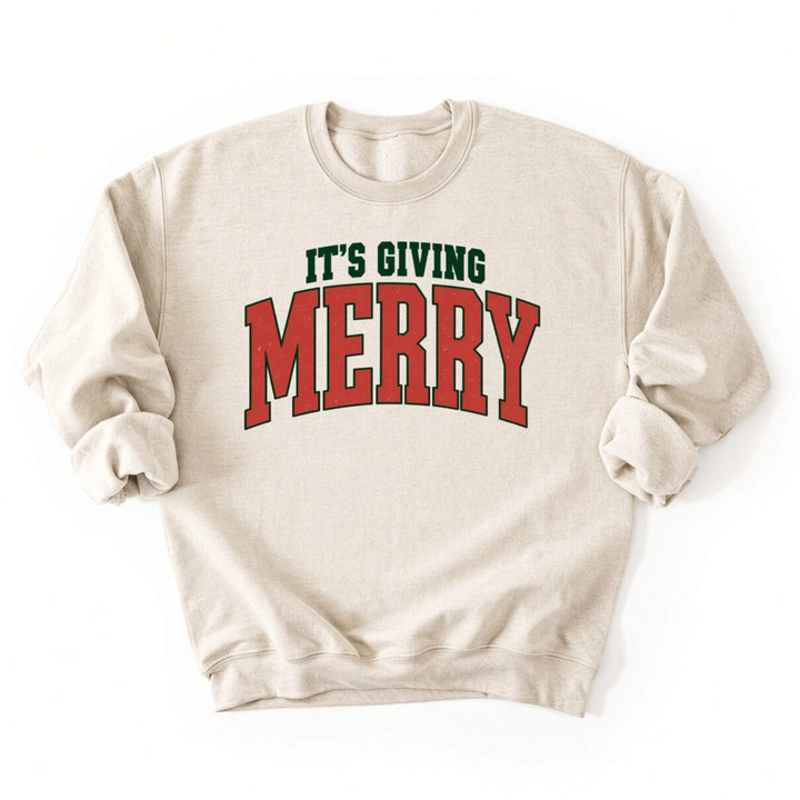 It's Giving Merry Crewneck Sweatshirt