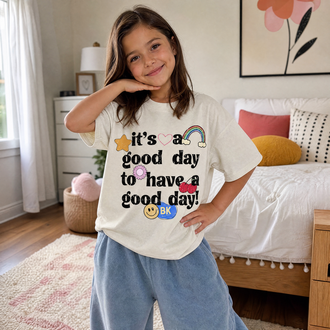 Have A Good Day Luxe Oversized Drop Sleeve T-Shirt