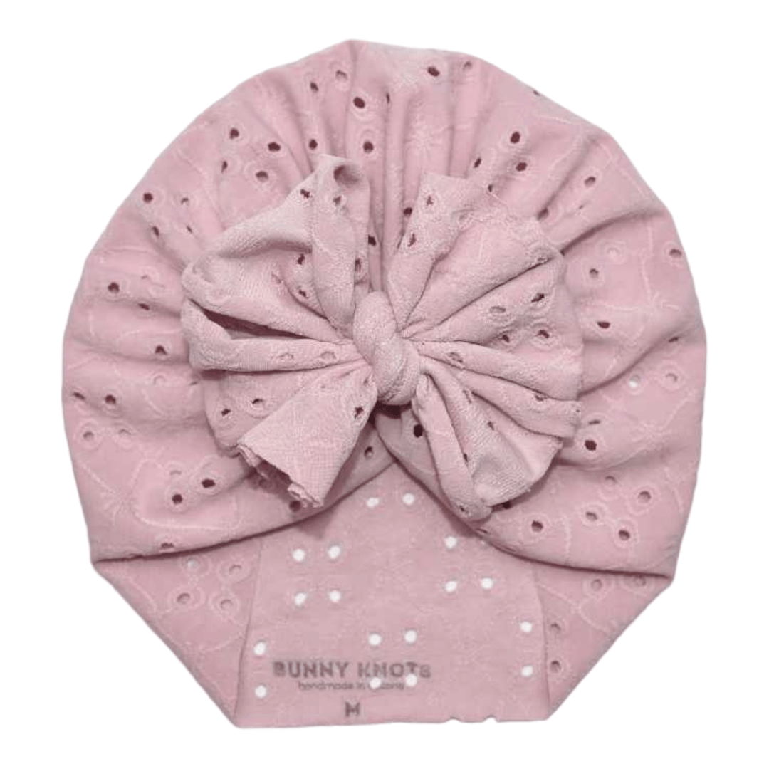 Ginny | Fading Rose | Eyelet Headwrap - Bunny Knots