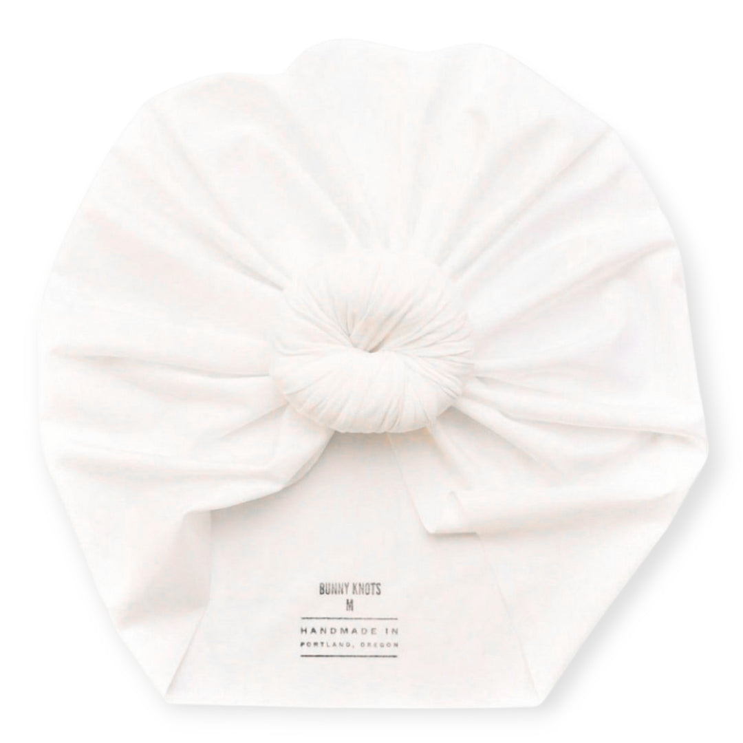 Genevieve | Cloud White | Swim Headwrap - Bunny Knots