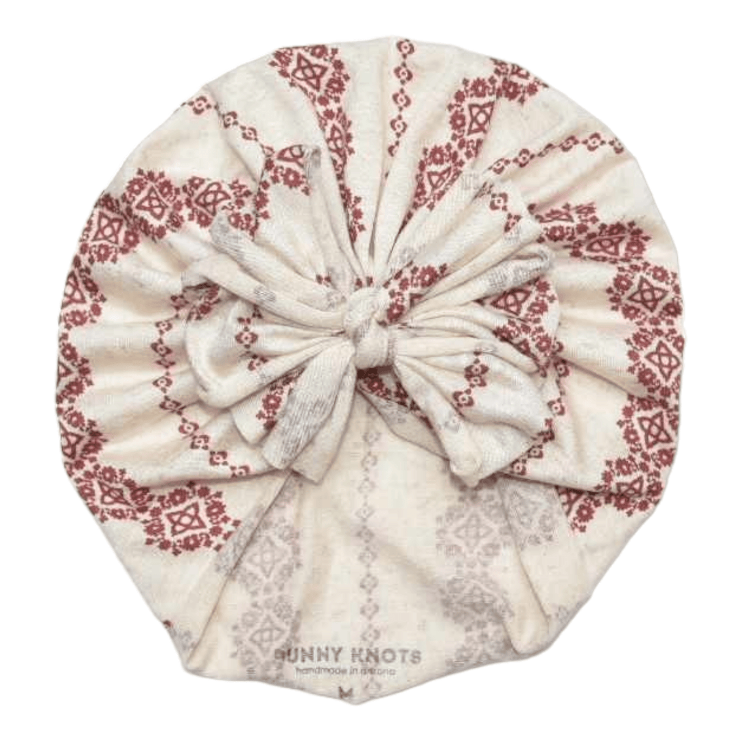 Lila Wren | Boho Mandela Stripe | Soft Knit Headwrap - Bunny Knots