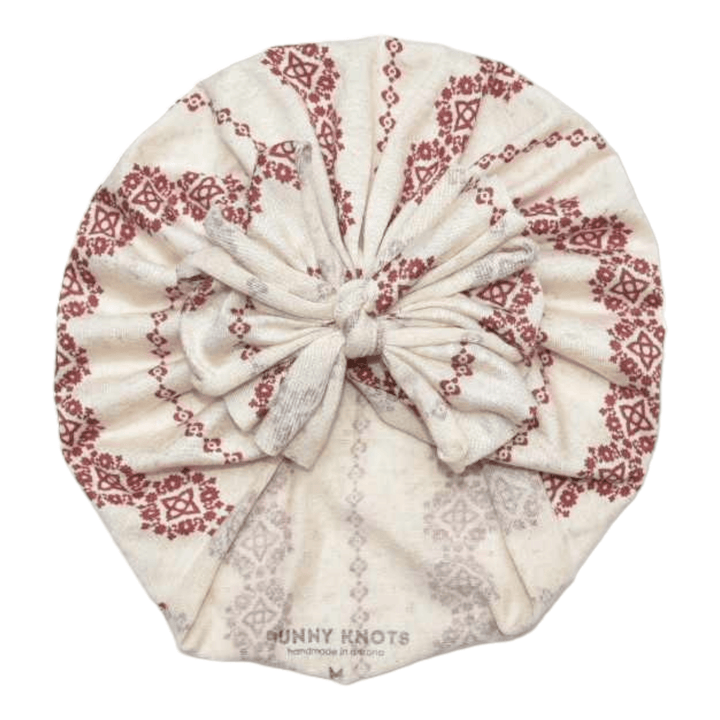 Lila Wren | Boho Mandela Stripe | Soft Knit Headwrap - Bunny Knots