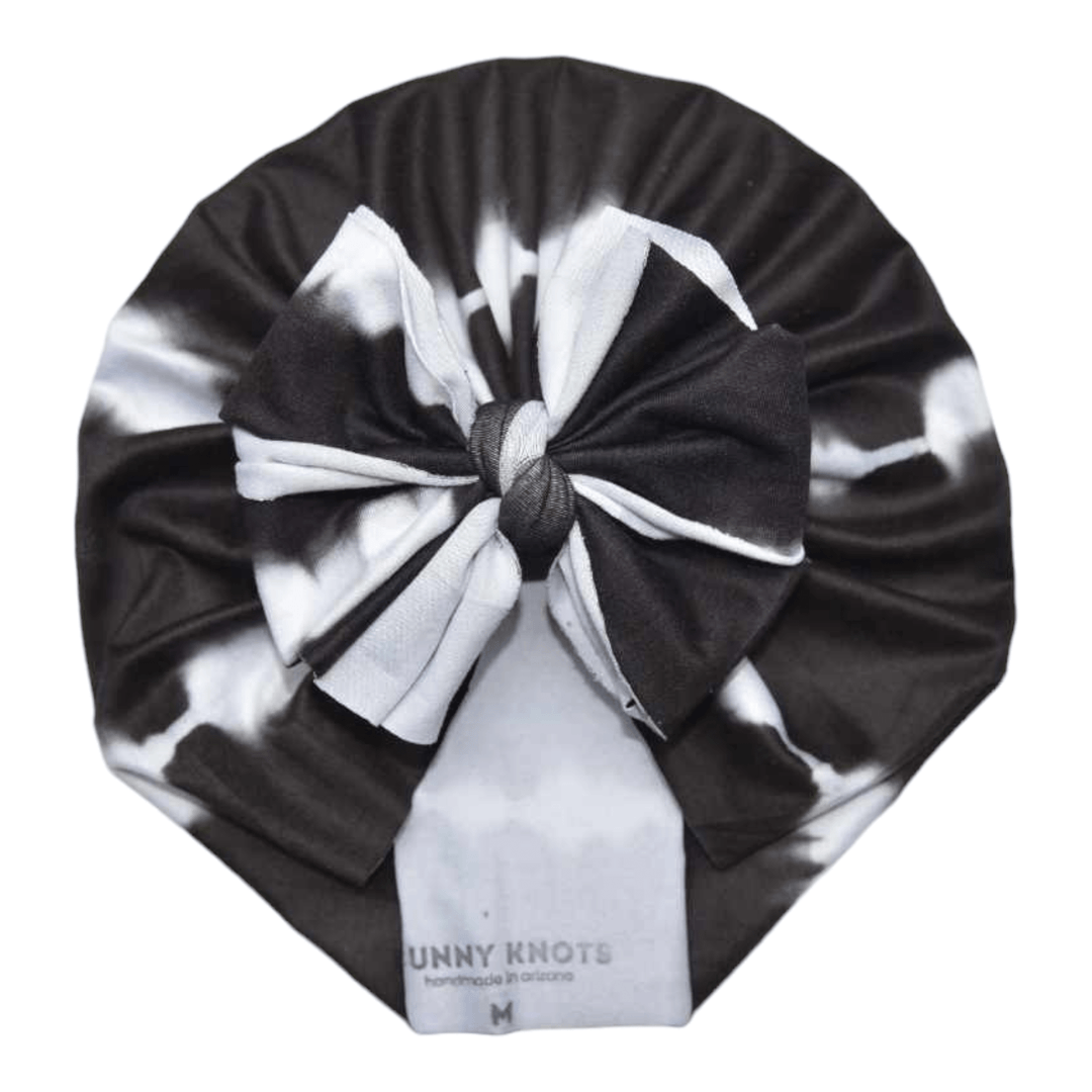 Hani | Black Tie Dye | Classic Headwrap - Bunny Knots