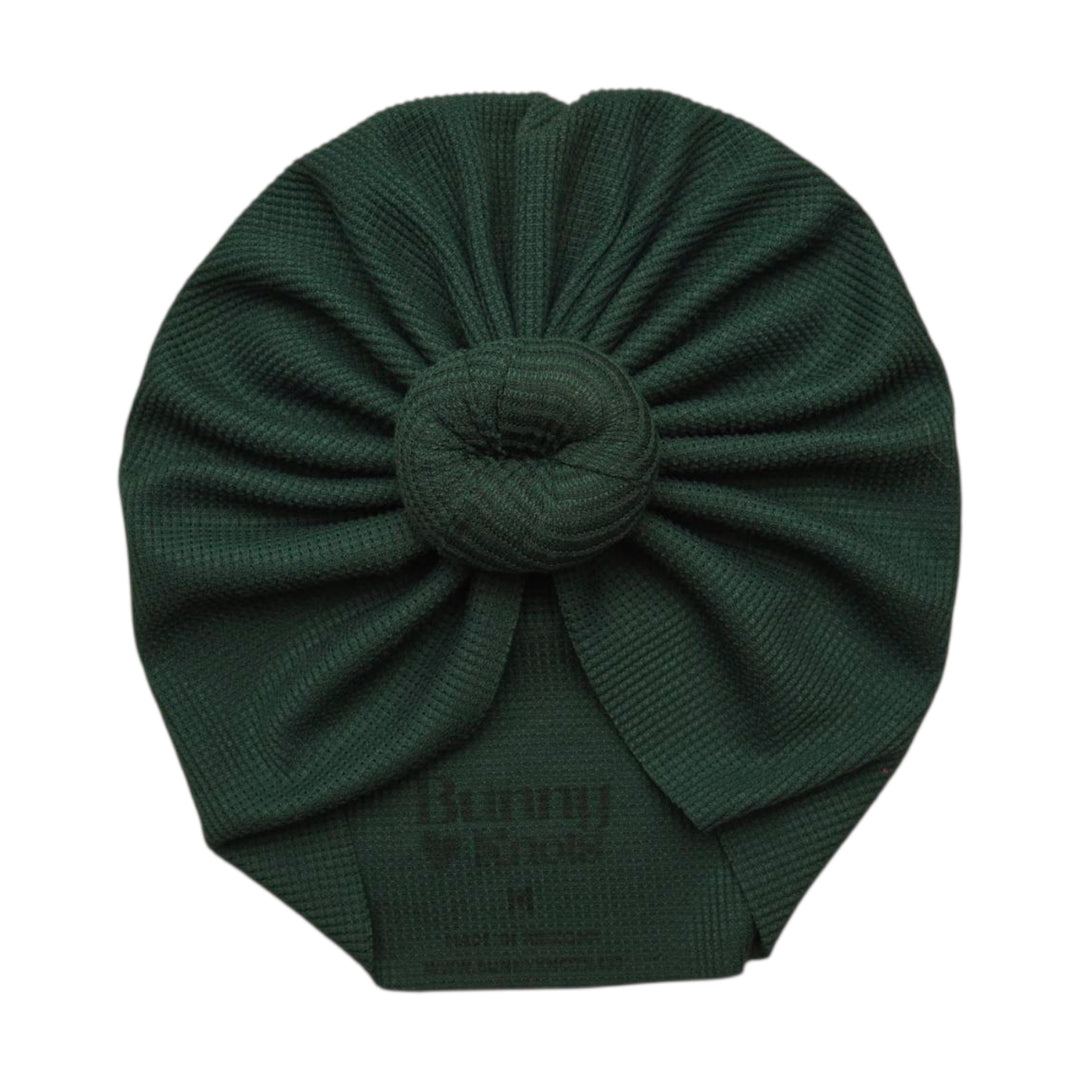 Eden | Evergreen | Thermal Waffle Headwrap - Bunny Knots