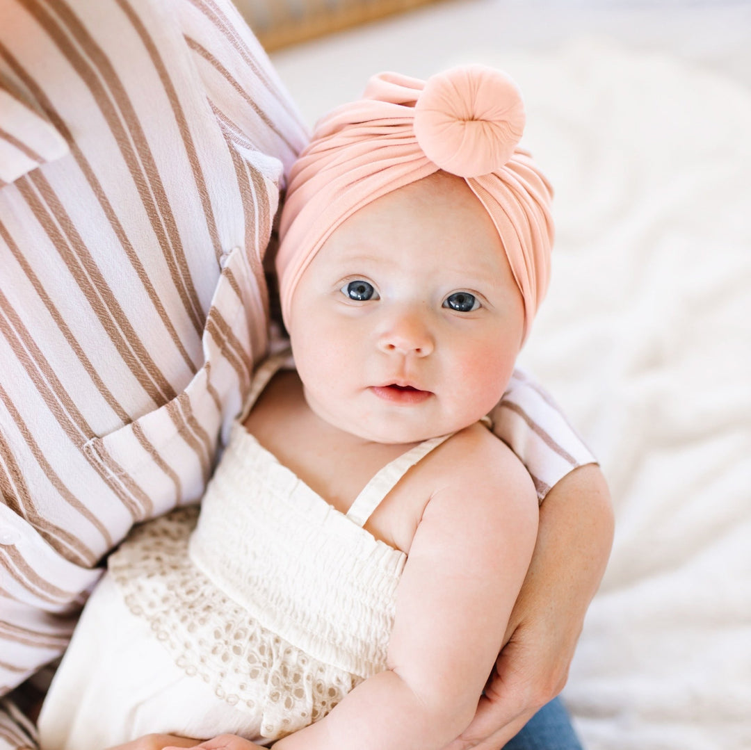 Adabel | Rose Gold Pink | Classic Headwrap - Bunny Knots