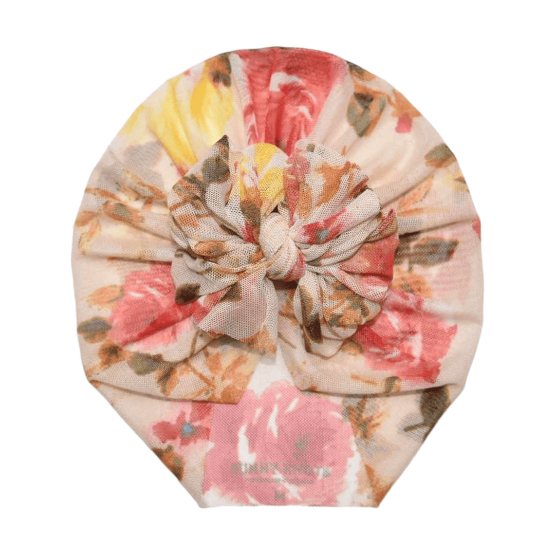Bekah | Floral Pop | Boho Mesh Headwrap - Bunny Knots