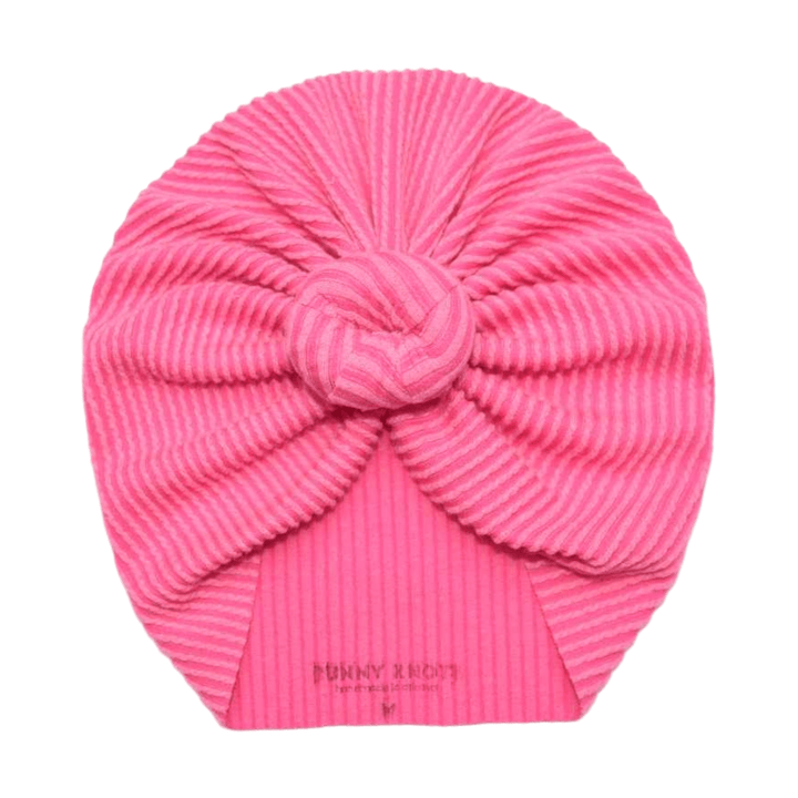 Sophia | Pop Pink | Chunky Rib Headwrap - Bunny Knots