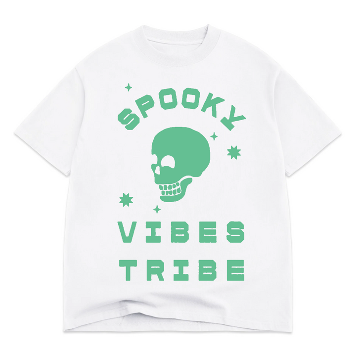 Spooky Vibes Tribe Oversized Drop Sleeve T-Shirt