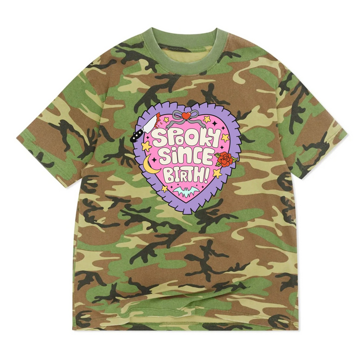 Spooky Since Birth Luxe Oversized Drop Sleeve T-Shirt
