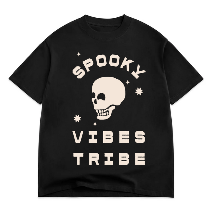 Spooky Vibes Tribe Oversized Drop Sleeve T-Shirt