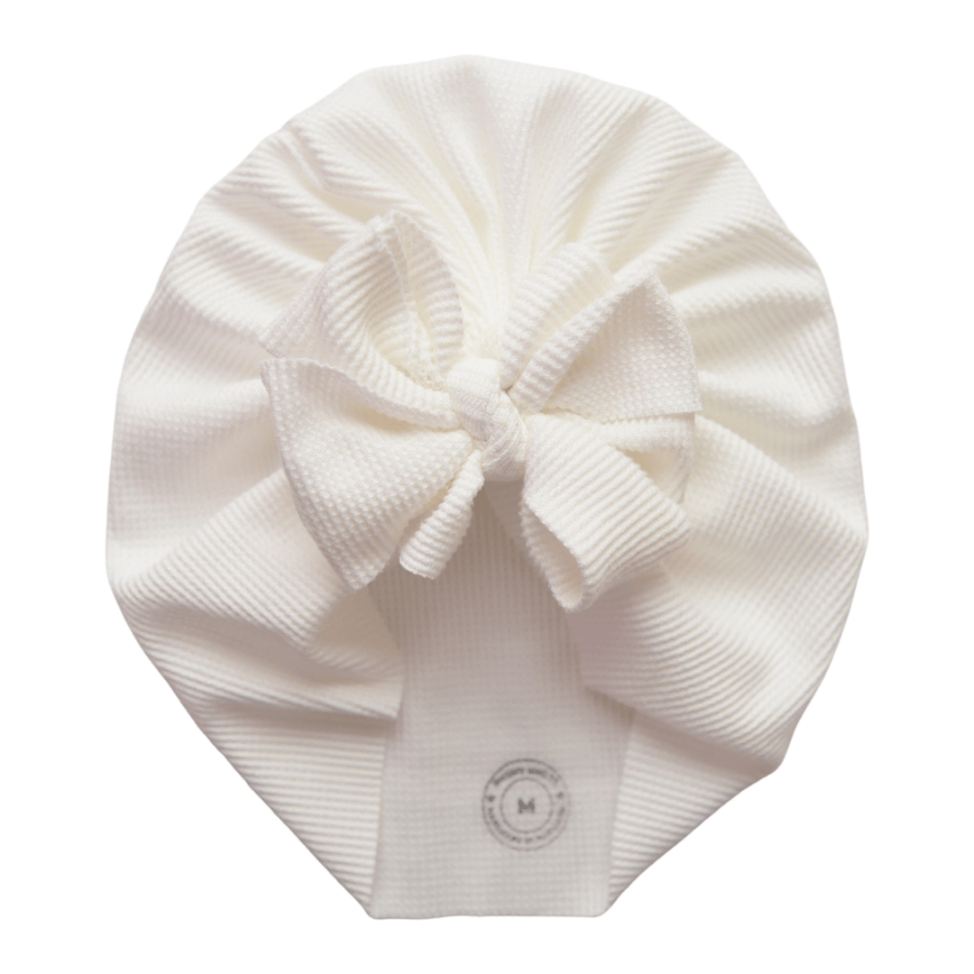 Quartz | Jasmine White | Thermal Waffle Headwrap - Bunny Knots