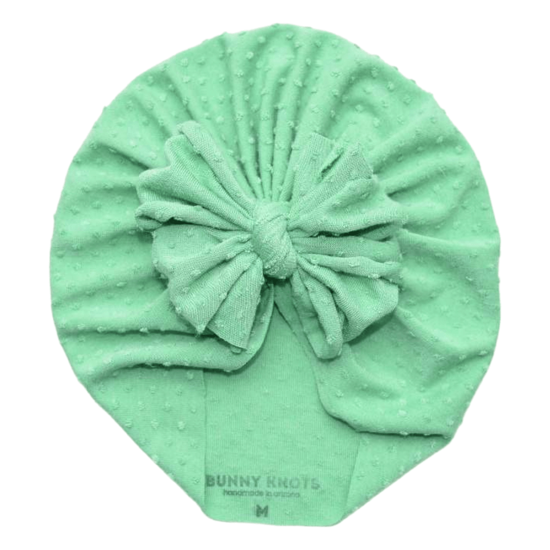 Lemmy | Shamrock Green | Shabby Swiss Dot Headwrap - Bunny Knots