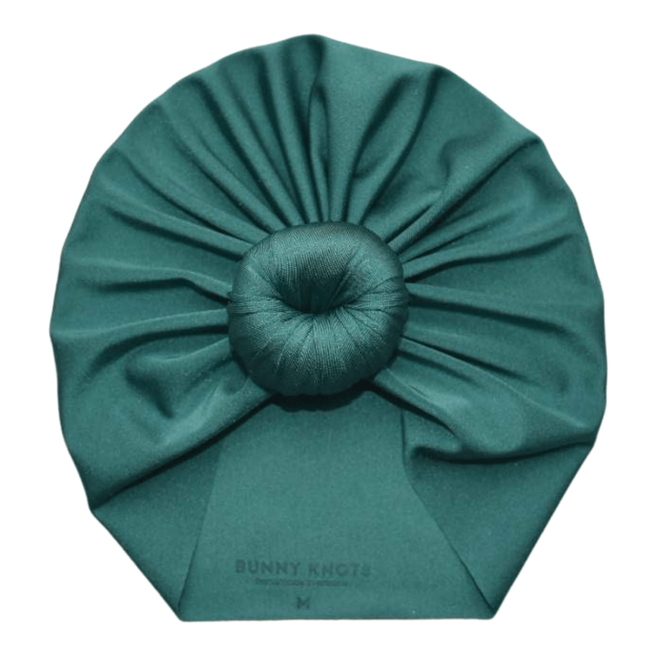 Kye | Glistening Beta Fish Green | Swim Headwrap - Bunny Knots